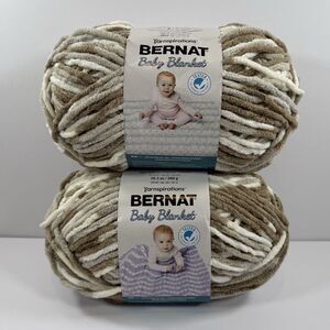 Bernat Yarnspirations Baby Blanket Yarn LITTLE SANDCASTLES 2 Skeins Super Bulky